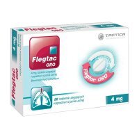 Flegtac oro 4mg x 20 tabletki ulegające rozpadowi w jamie ustnej 20 tabletek