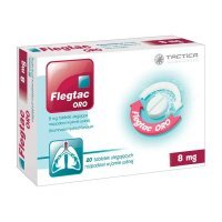 Flegtac oro 8mg x 20 tabletki ulegające rozpadowi w jamie ustnej 20 tabletek