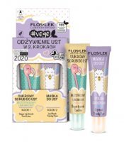 FLOS-LEK VEGE LIP CARE ZESTAW Odżywienie ust w 2 krokach (Cukrowy scrub bezstresowy limonkowy + Maska do ust stylowa gruszkowa)