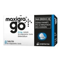 Maxigra Go 25mg 8 tabl. do rozgryzania i żucia