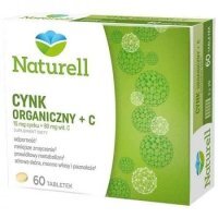 NATURELL Cynk organiczny +C 60 tabletek