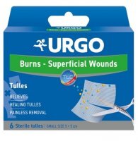 URGO Oparzenia i rany 5X5cm 6 sztuk  SIATECZKA NA OPARZENIA I RANY POWIERZCHNIOWE