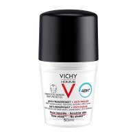 VICHY HOMME ANTYPERSPIRANT W KULCE PRZECIW ŚLADOM NA UBRANIACH 48H, 50 ML Data ważności 31.05.2026