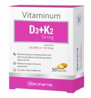 Vitaminum D3 + K2 Strong 30 kaps.